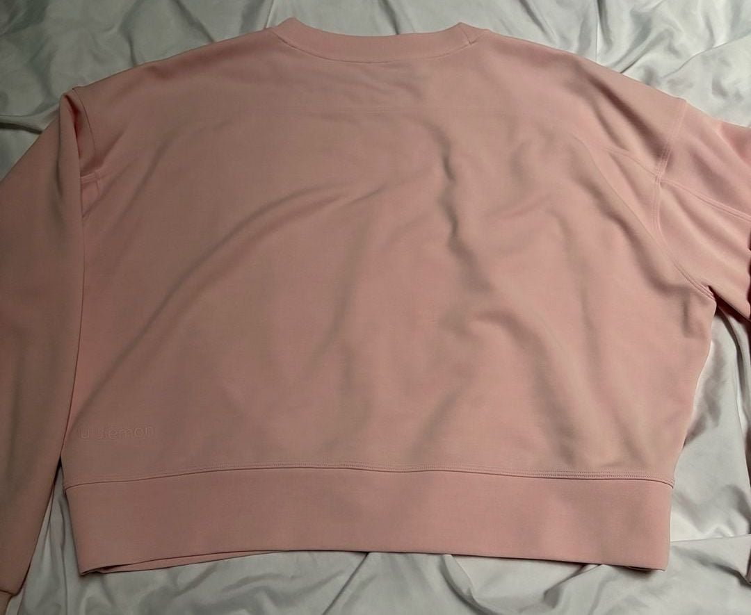 Lululemon Softstreme Perfectly Oversized Cropped Crew Sweatshirt in Pink 10