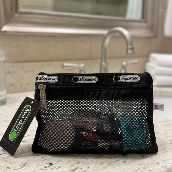 Vintage LeSportsac Small Rectangular Mesh Zipper Pouch