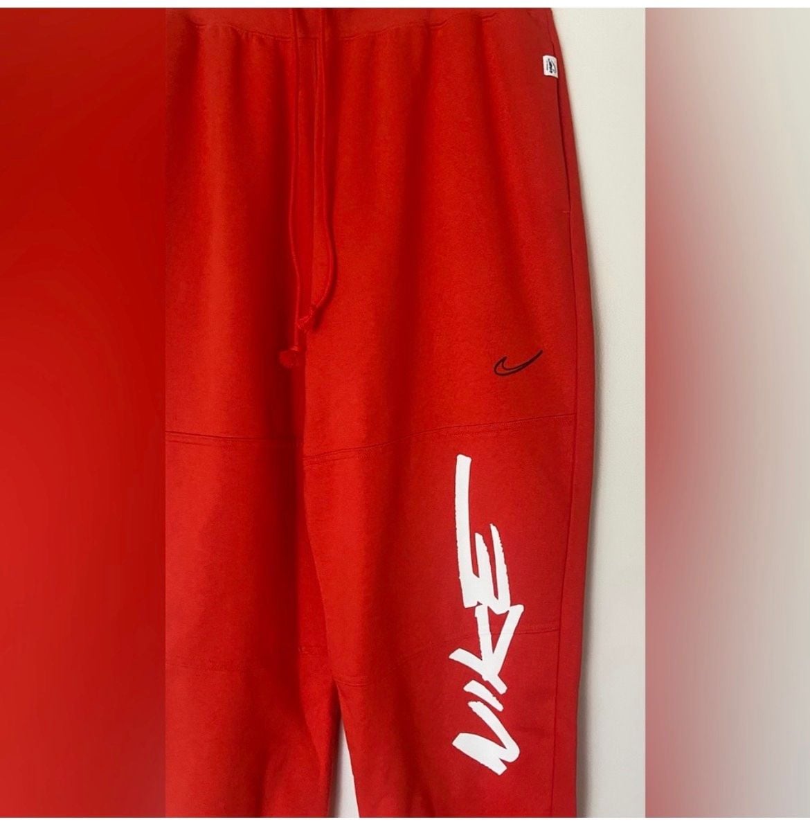 Nike Sportswear Red Graphic Fleece Jogger Sweatpants 3