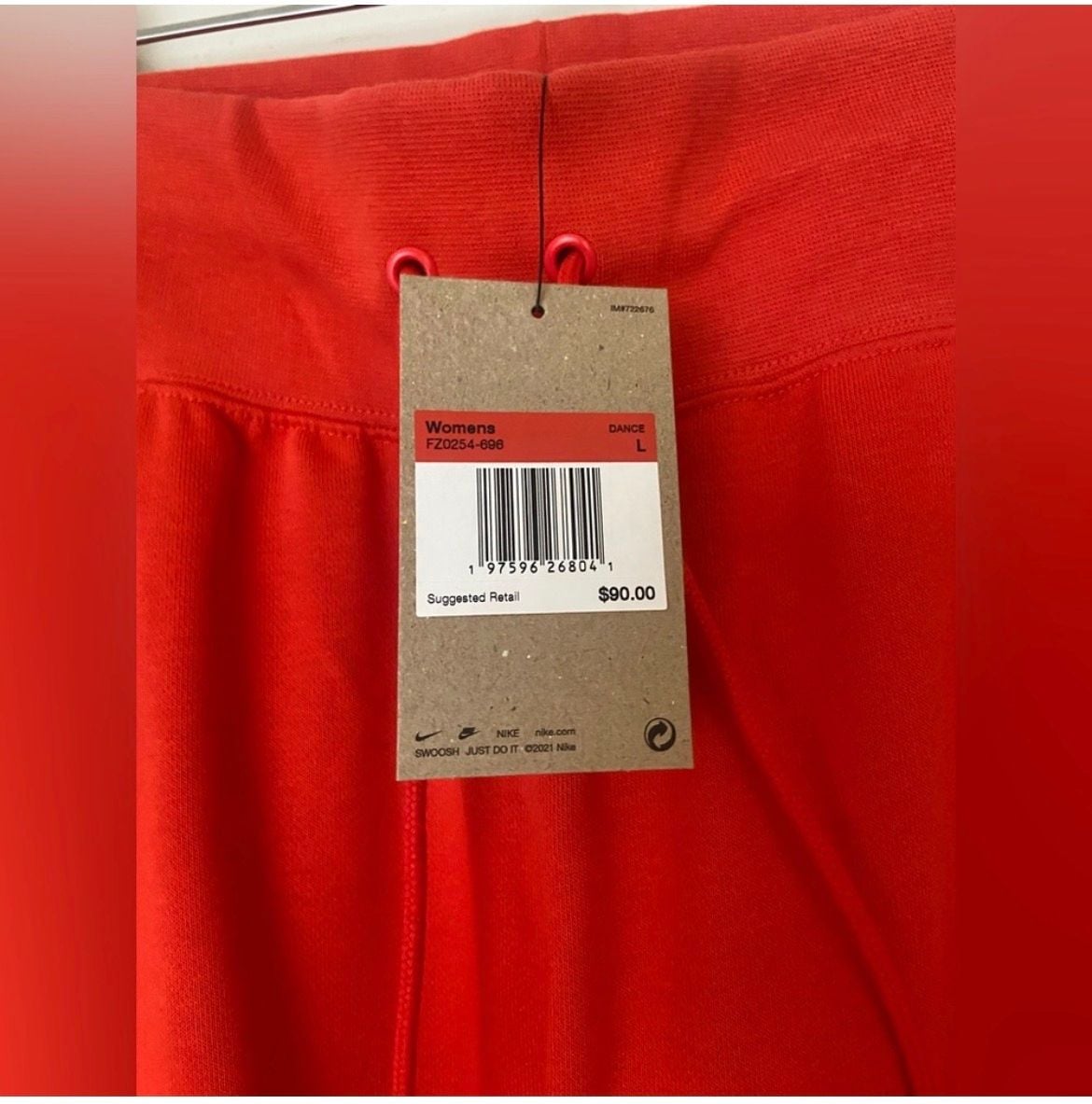 Nike Sportswear Red Graphic Fleece Jogger Sweatpants 5