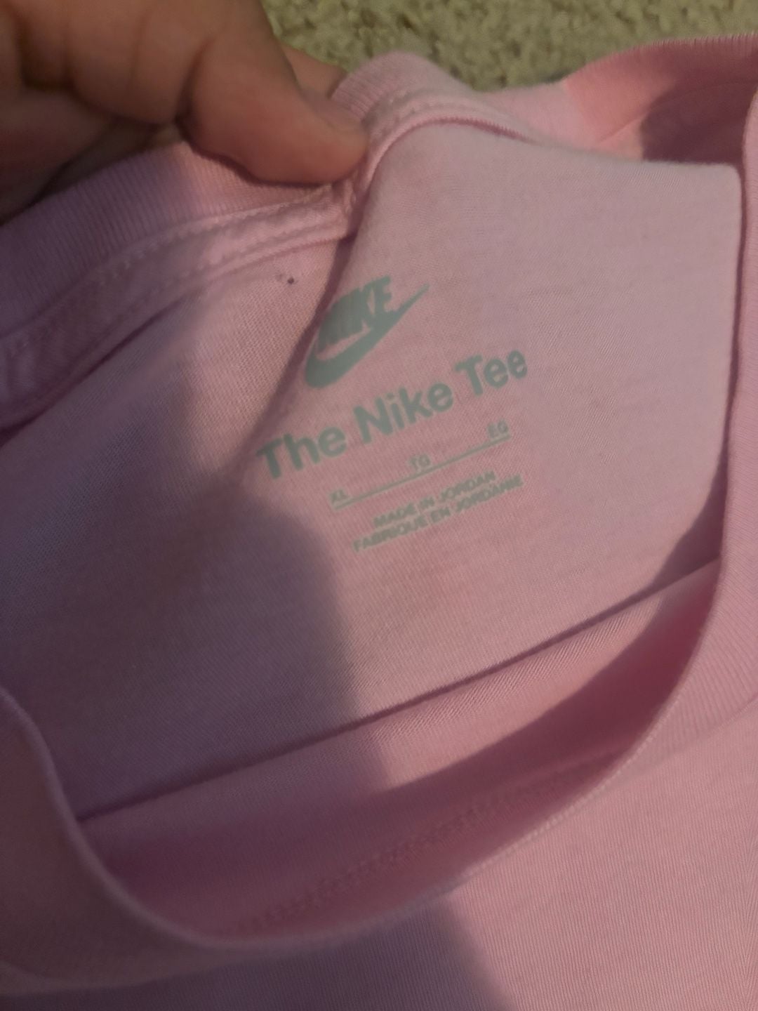 Nike Sportswear Club Embroidered Tee in Pink 3