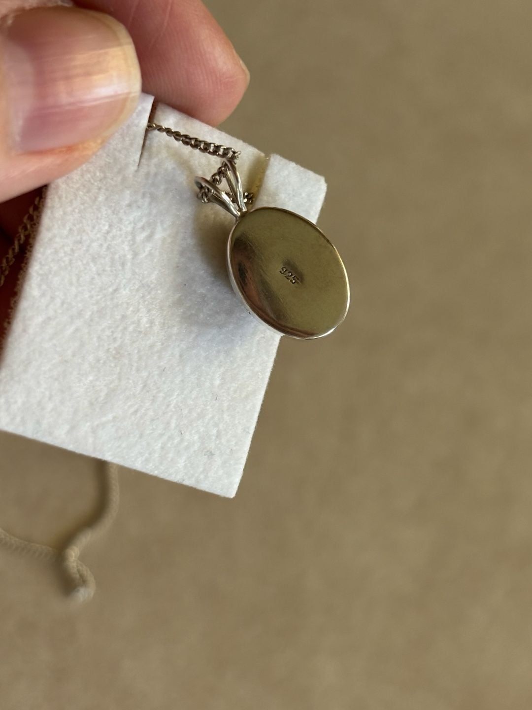 Hedenäset Granite Stone Pendant Necklace in 925 Sterling Silver 4