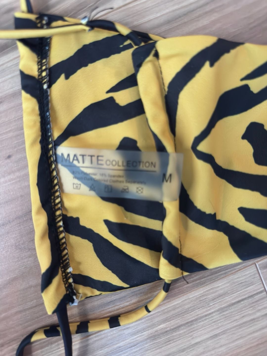 Matte Collection Zebra Print Bikini Set with Matching Sarong Cover-Up 2
