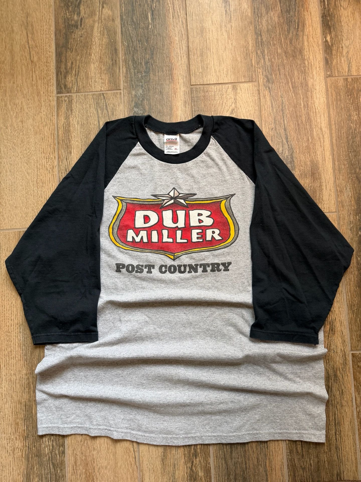 2002 Dub Miller Post Country Music Band Graphic 3/4 Sleeve Baseball T-Shirt 2