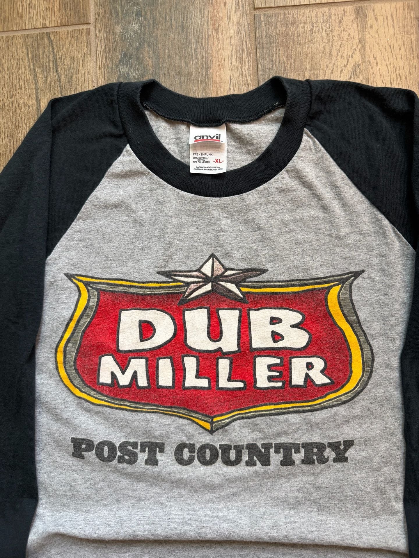 2002 Dub Miller Post Country Music Band Graphic 3/4 Sleeve Baseball T-Shirt 3