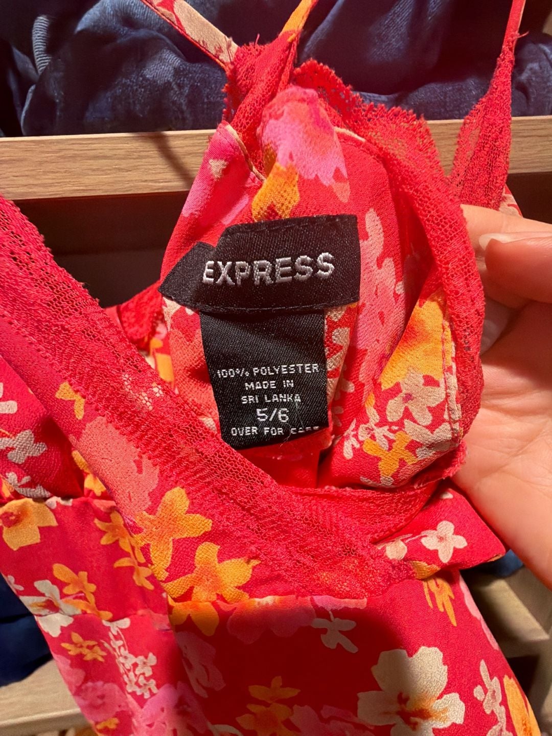 Express Vintage Y2K Floral Midi Slip Dress with Lace Trim 3