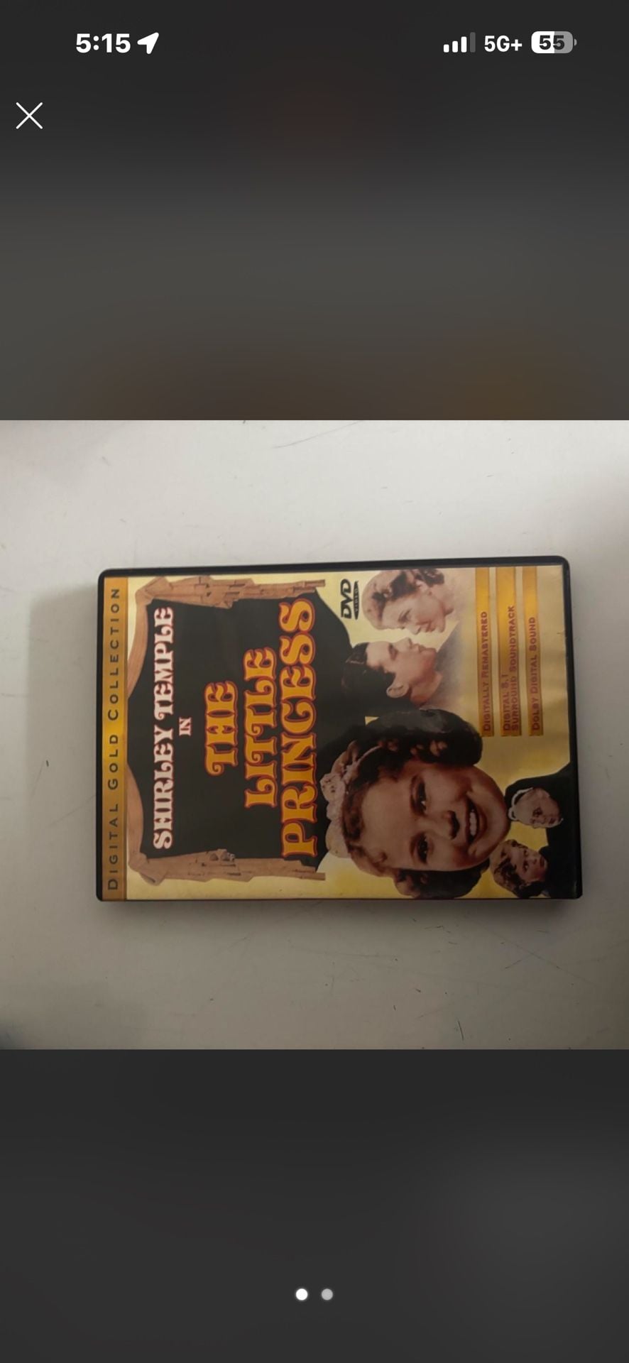 Shirley Temple in The Little Princess DVD Digital Gold Collection 1