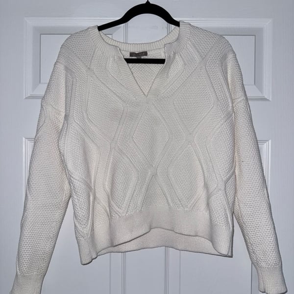 Classical style Lilla P Mixed Stitch Split Neck Sweater Women - from