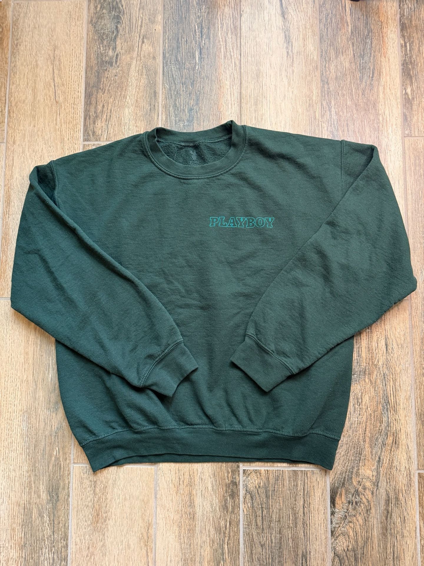 Playboy Forest Green Crewneck Pullover Sweatshirt 3