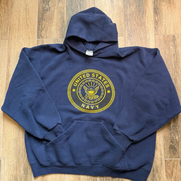 Vintage U.S. Navy Originals M.J. Soffe Pullover Hoodie SIZE XL Made in USA
