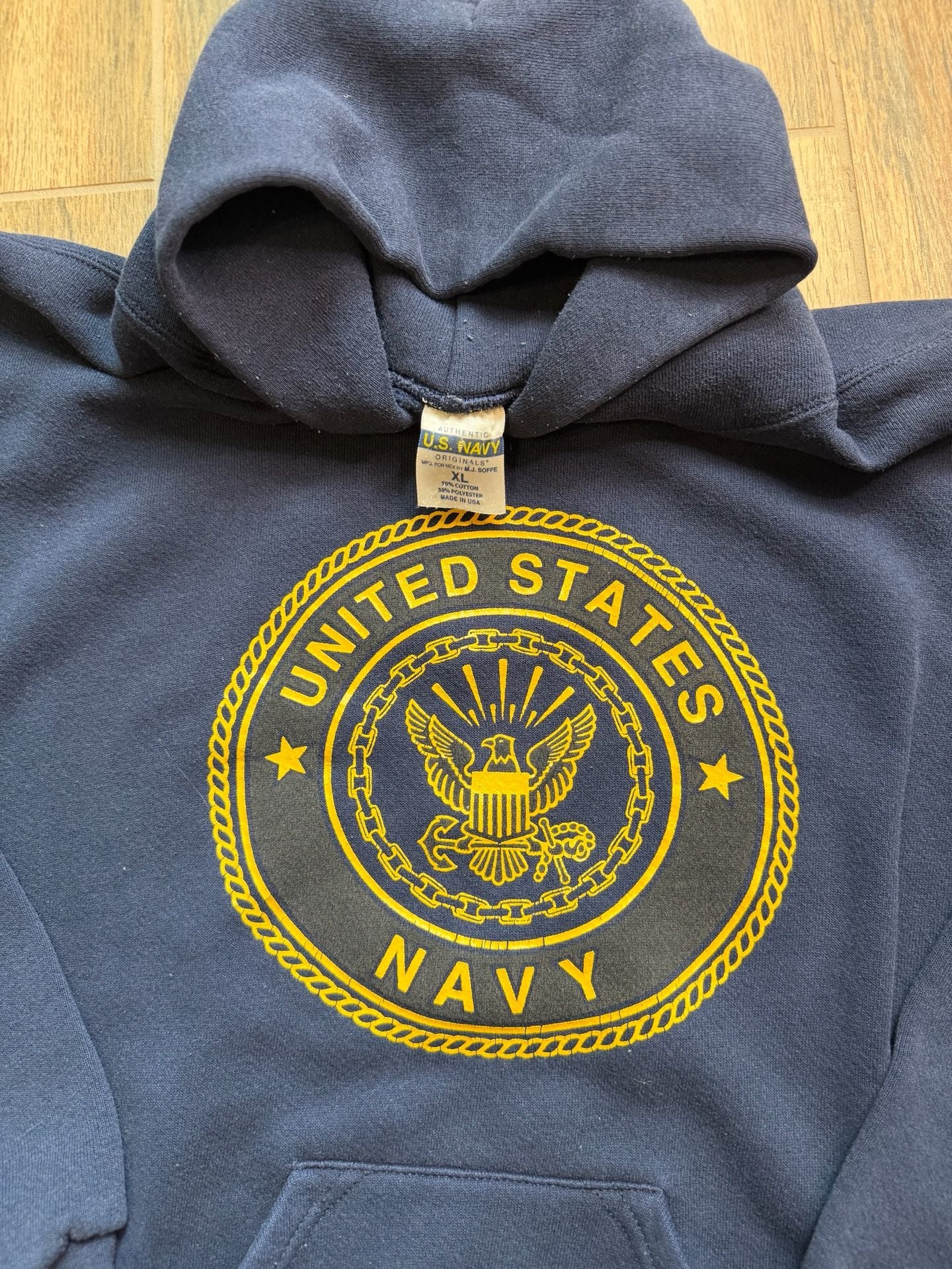 Vintage U.S. Navy Originals M.J. Soffe Pullover Hoodie SIZE XL Made in USA 3