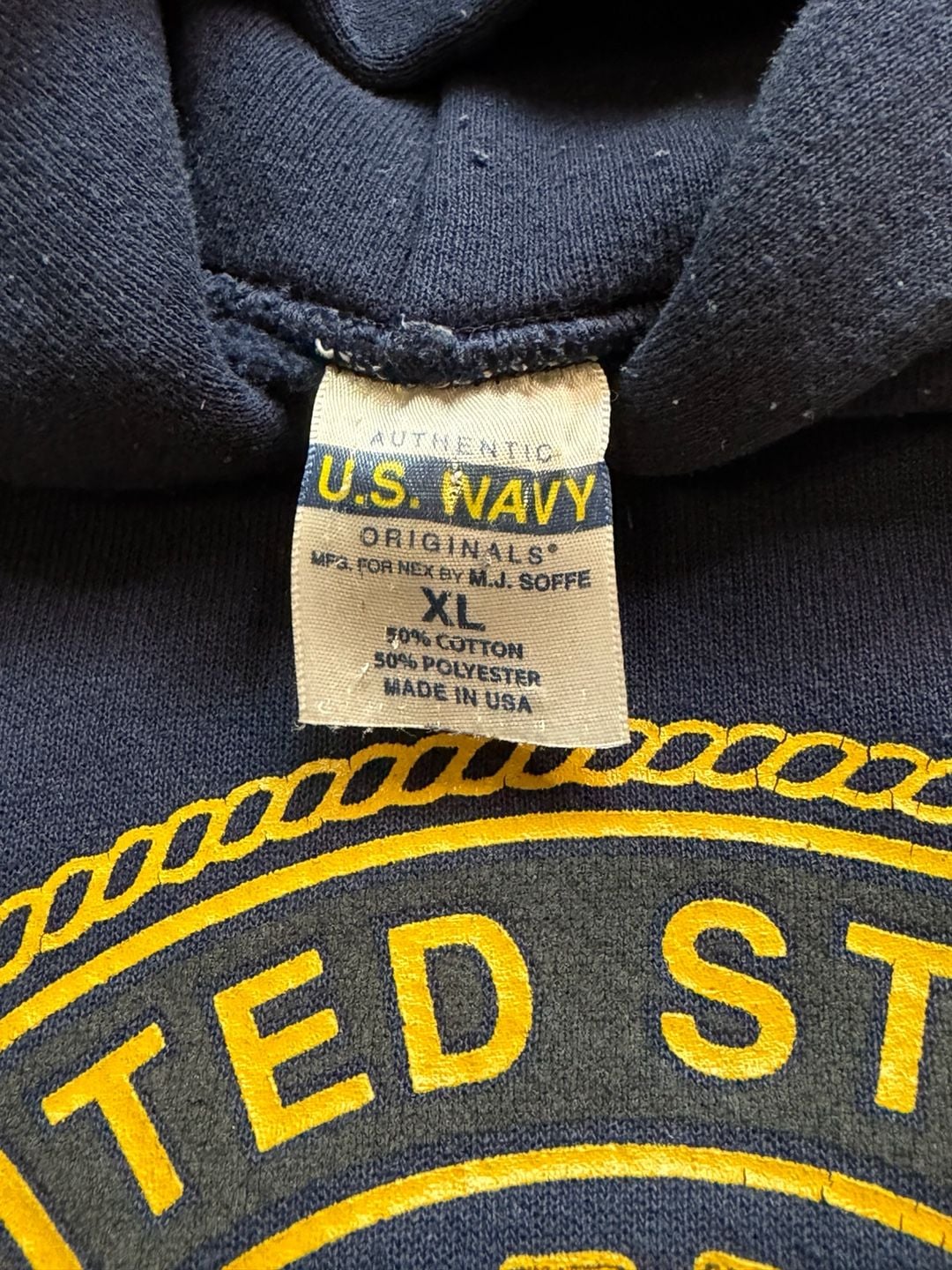 Vintage U.S. Navy Originals M.J. Soffe Pullover Hoodie SIZE XL Made in USA 5