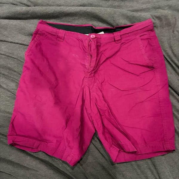Columbia Sportswear Company Magenta Flat Front Casual Shorts
