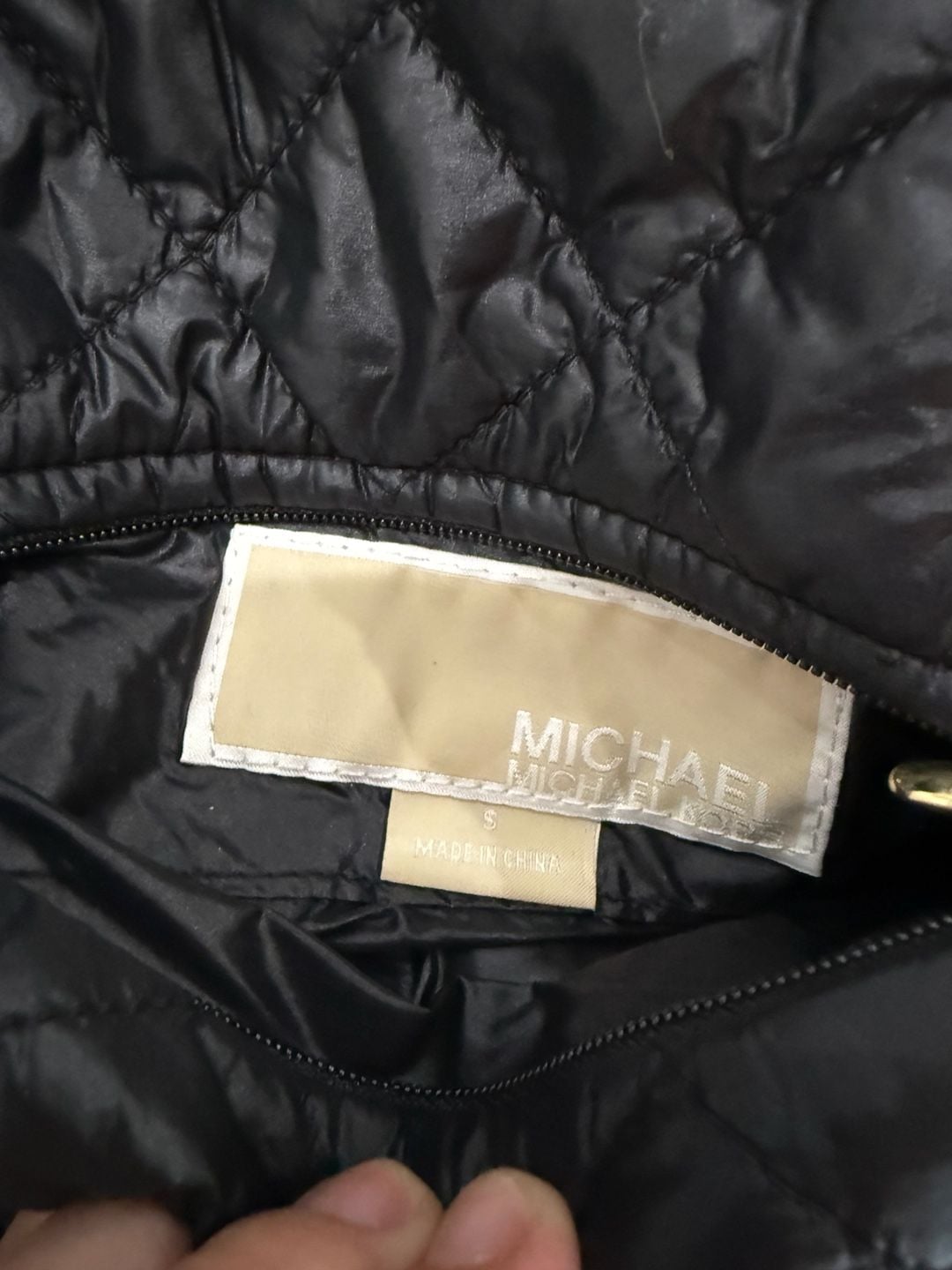 Michael Kors Reversible Black/Cheetah Print Quilted Bomber Jacket 4