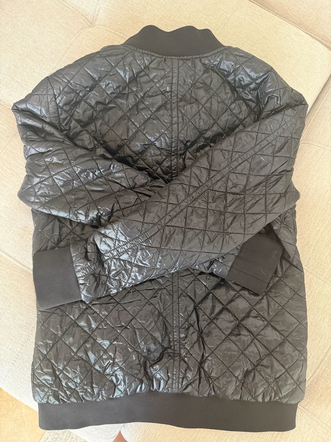 Michael Kors Reversible Black/Cheetah Print Quilted Bomber Jacket 5