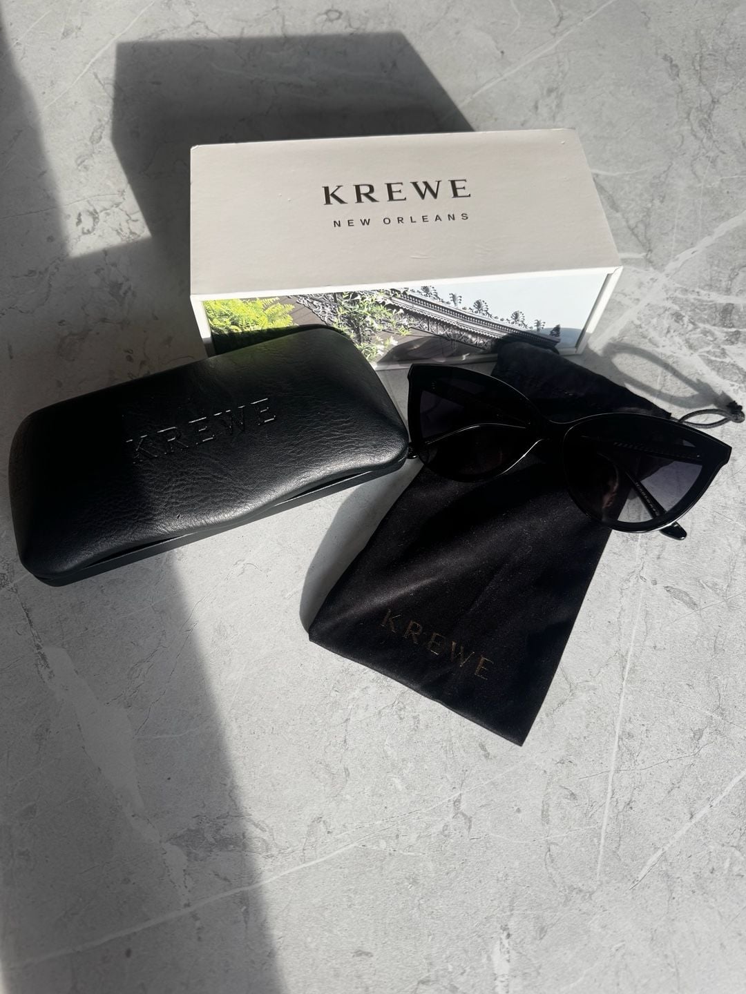 Krewe - Monroe Sunglasses in Black and Crystal 2