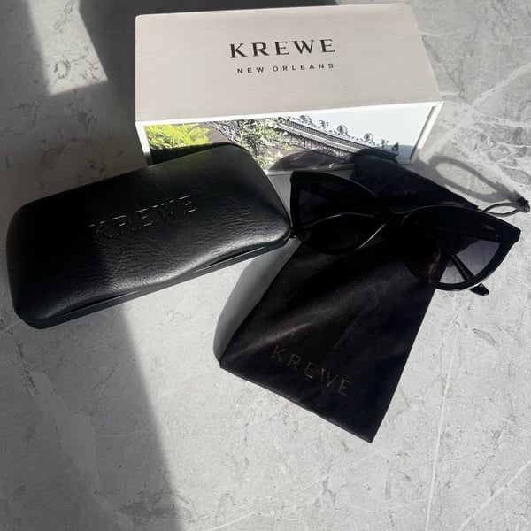 Krewe - Monroe Sunglasses in Black and Crystal
