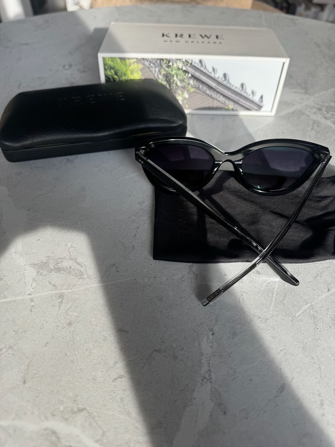 Krewe - Monroe Sunglasses in Black and Crystal 3