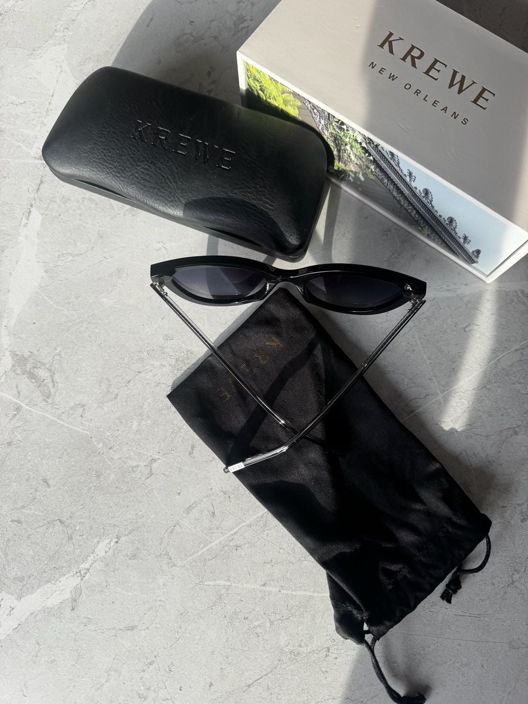 Krewe - Monroe Sunglasses in Black and Crystal 5