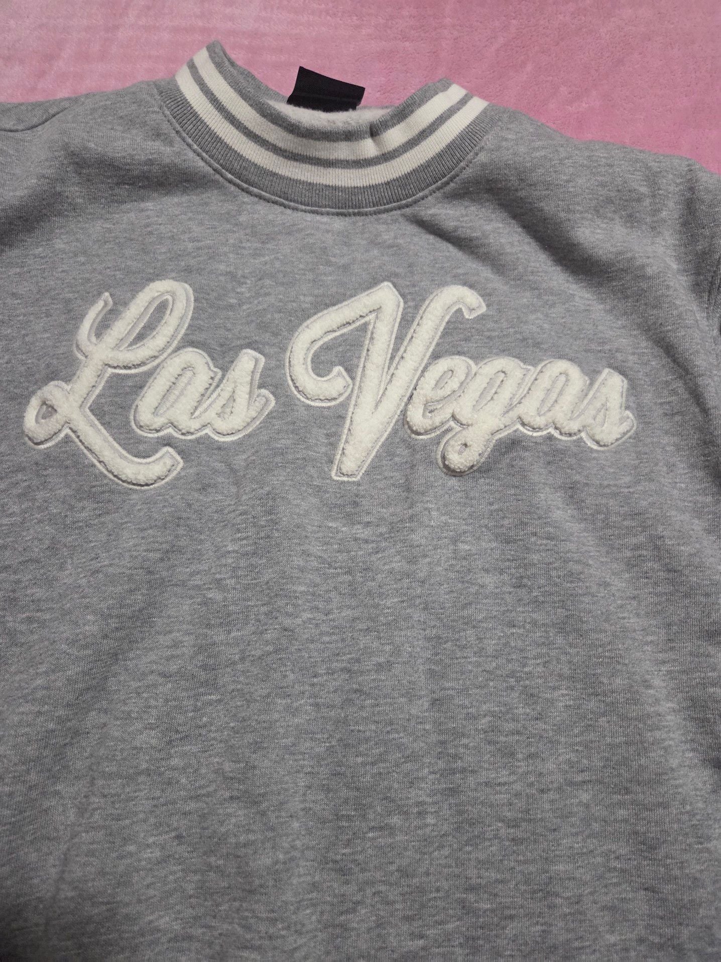 Stoney Clover Lane x Super Bowl LVIII Las Vegas Grey Ringer Sweatshirt 4