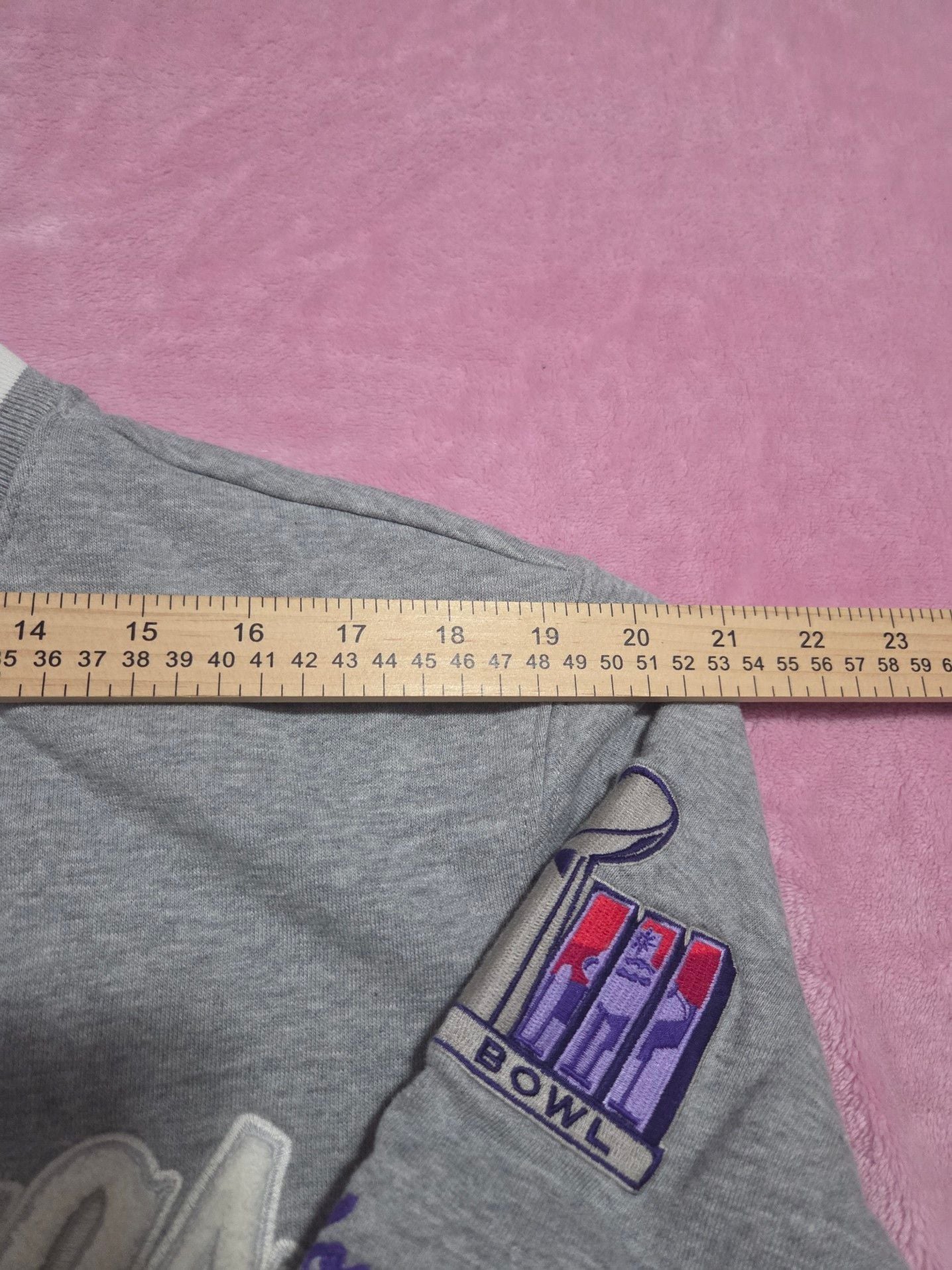 Stoney Clover Lane x Super Bowl LVIII Las Vegas Grey Ringer Sweatshirt 10