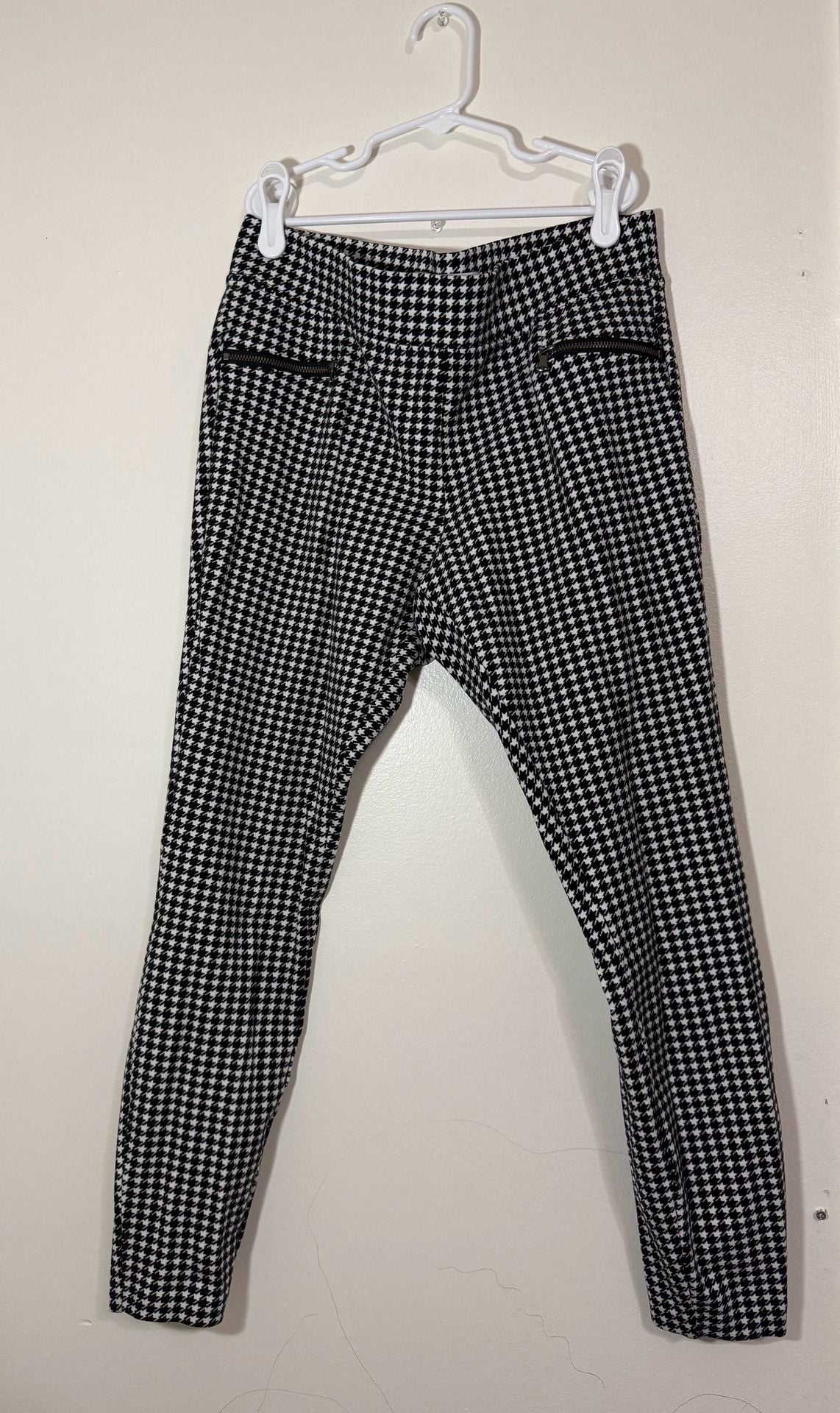 Old Navy Stevie Houndstooth Pull-On Zip-Pocket Pants 2