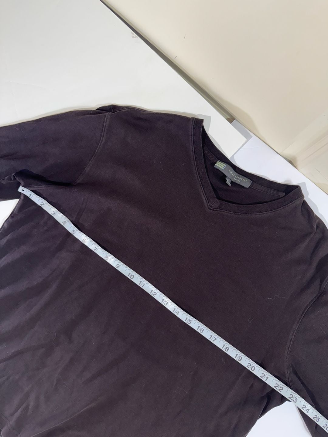 Robert Barakett Men's Long Sleeve V-Neck 100% Pima Cotton Shirt, Brown, Size XL 4