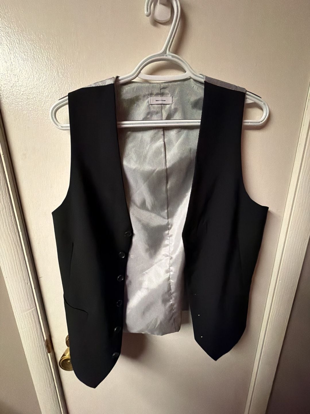 JF J.Ferrar Slim Fit Suit Vest in Black 1
