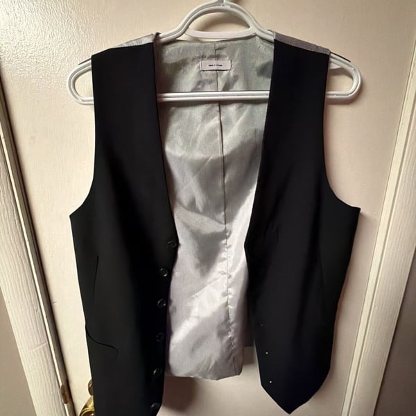 JF J.Ferrar Slim Fit Suit Vest in Black