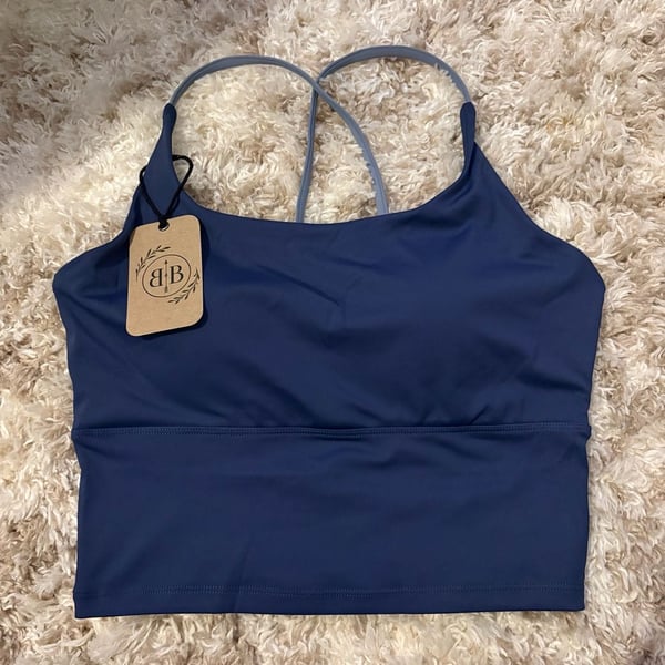 Criss-Cross Back Yoga Tank Top Sports Bra