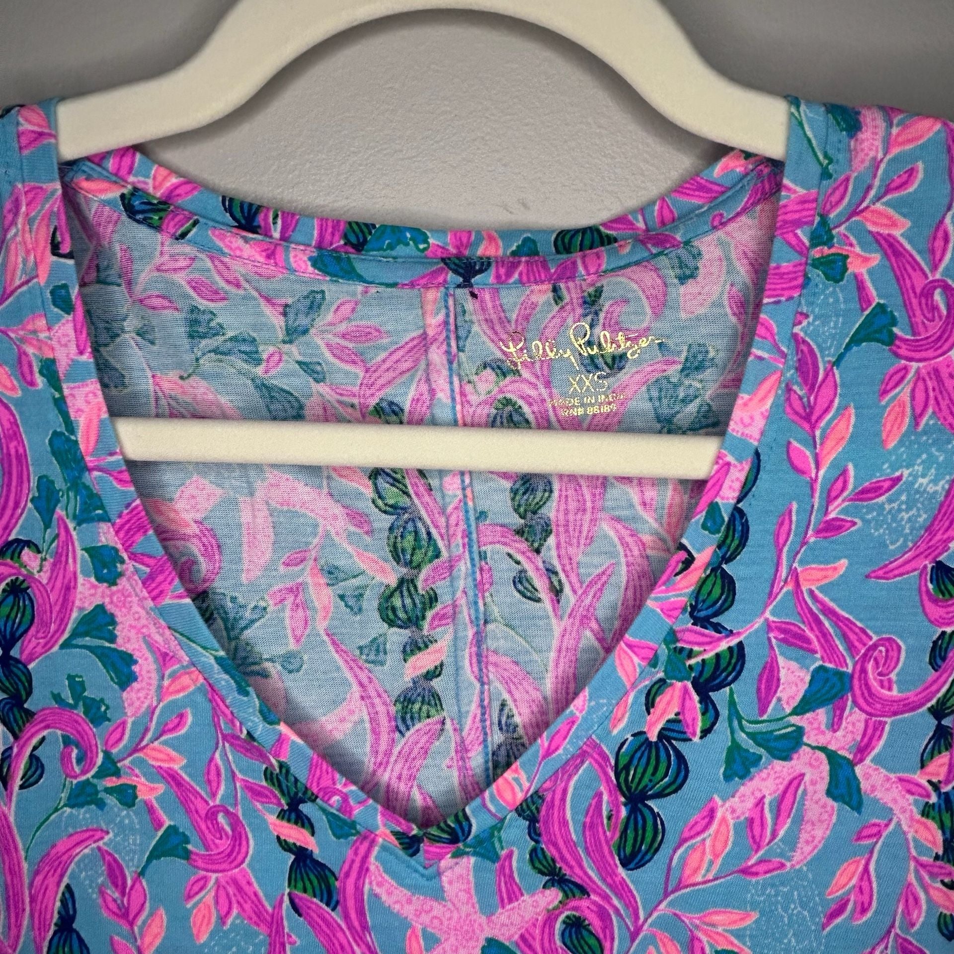 Lilly Pulitzer Tessa V-Neck 3/4 Sleeve Knit Dress in Seaweed Samba 4