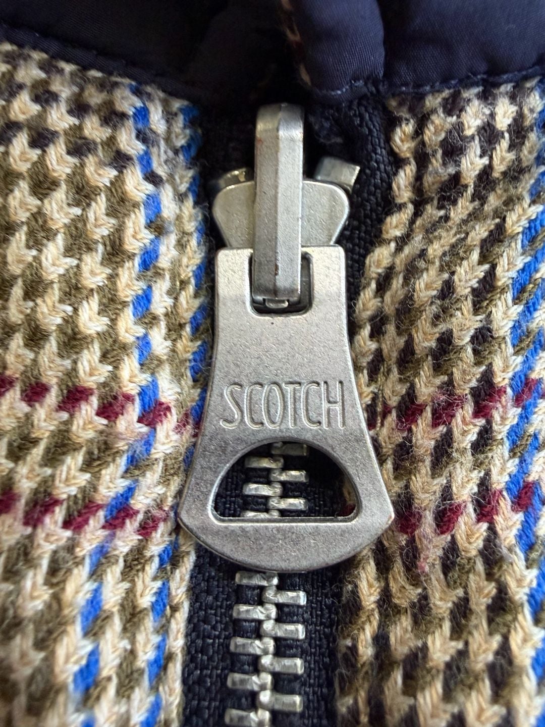 Scotch & Soda Plaid Wool-Blend Zip-Up Bomber Jacket 4