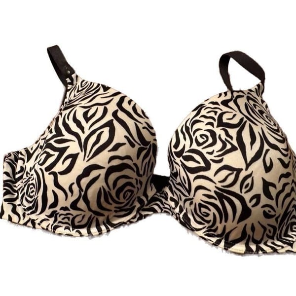 Victoria's Secret BioFit Demi Uplift Bra, Size 38C, Zebra Rose Print

B993