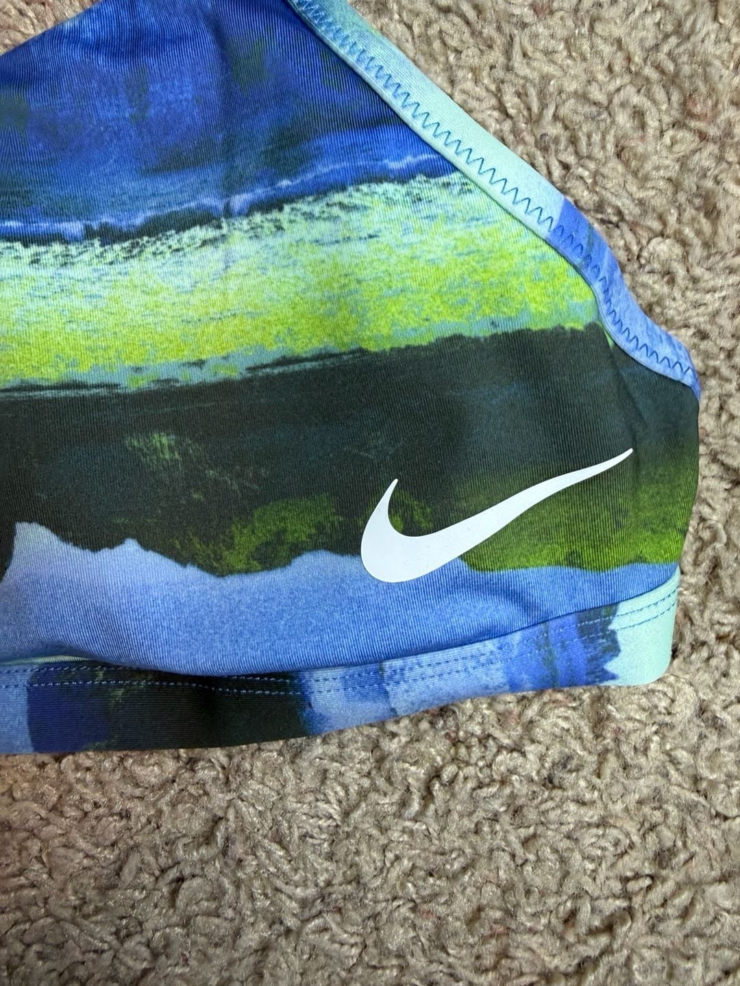 Nike Women's Abstract Print Cross-Back Bikini Swim Top 2