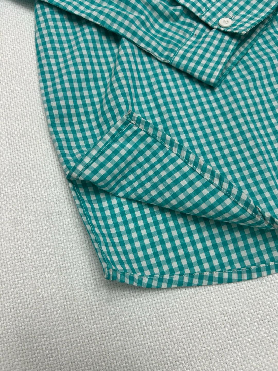 Simply Southern Collection Women's Green/White Vented Long Sleeve Button-Down 10