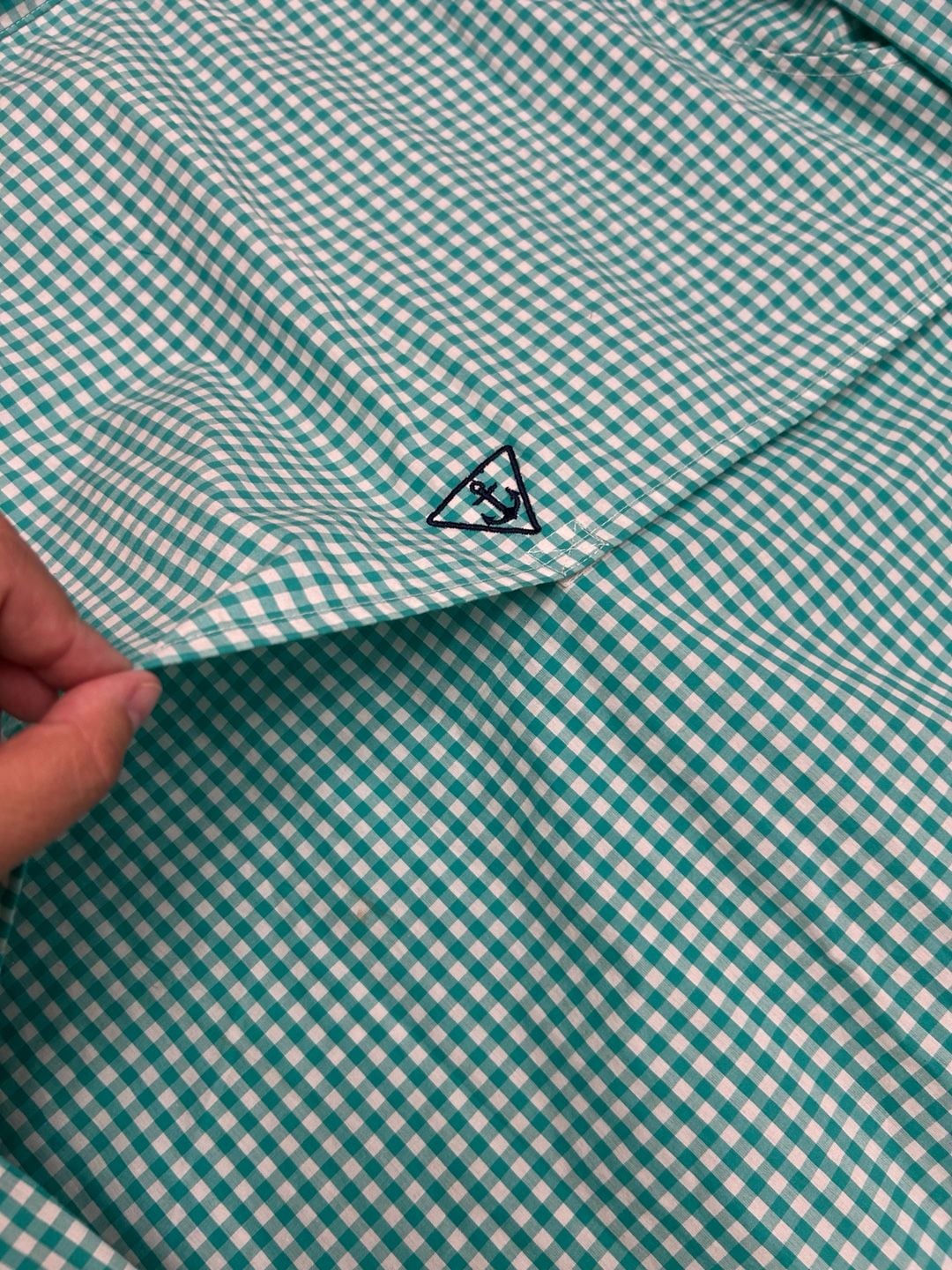 Simply Southern Collection Women's Green/White Vented Long Sleeve Button-Down 12