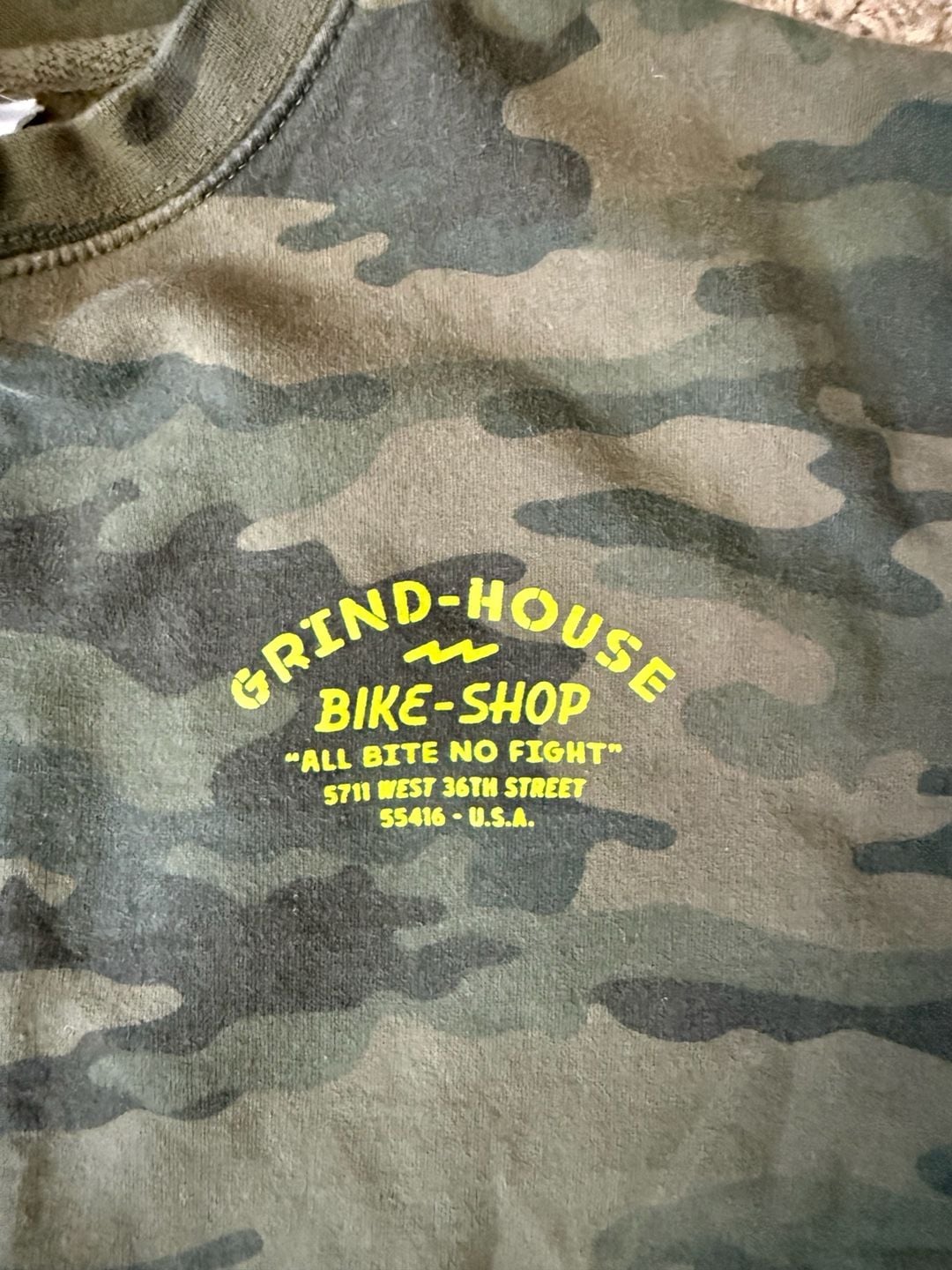 Twin Six Grind-House Bike Shop Camouflage Crewneck Sweatshirt 4