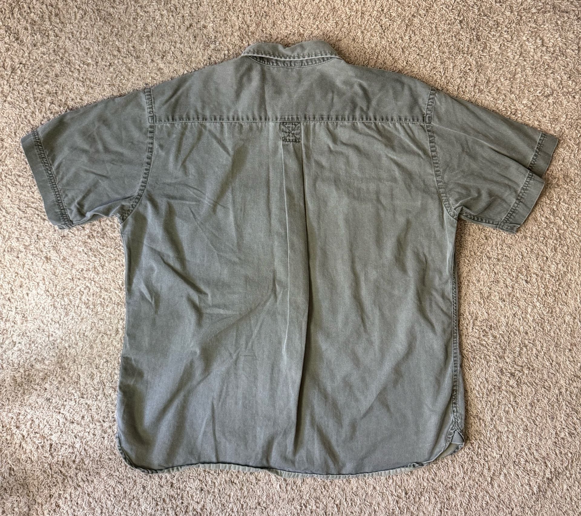 Dockers Men's XL Green Short Sleeve Button-Down Shirt 6