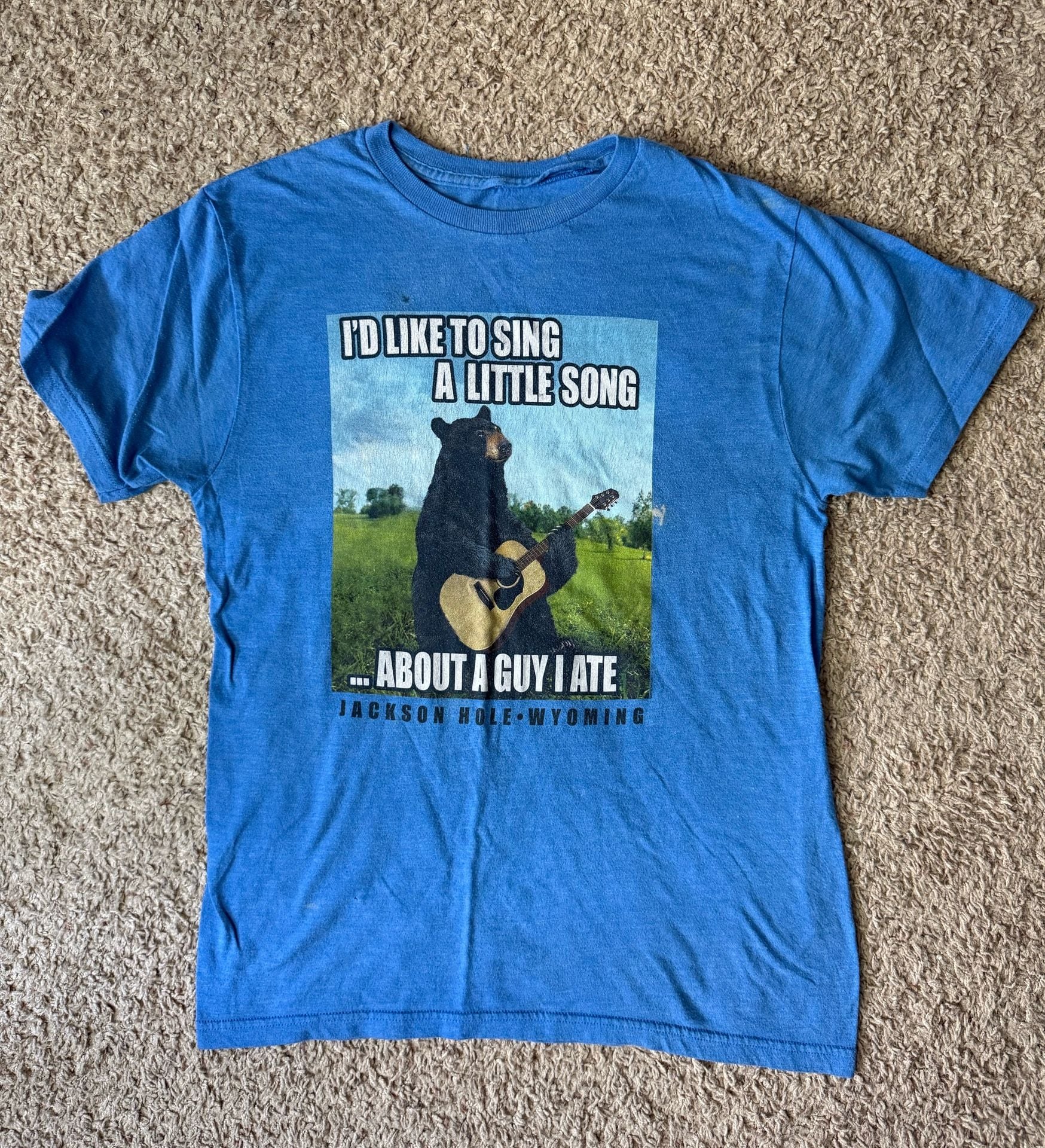 Jackson Hole Wyoming Bear Playing Guitar Graphic T-Shirt 2