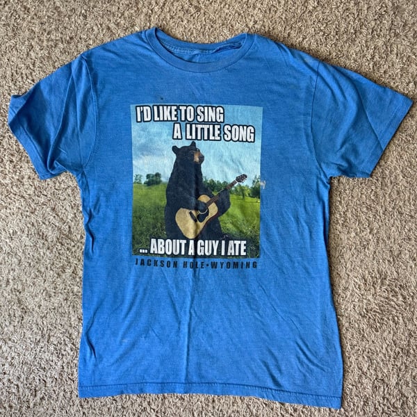 Jackson Hole Wyoming Bear Playing Guitar Graphic T-Shirt