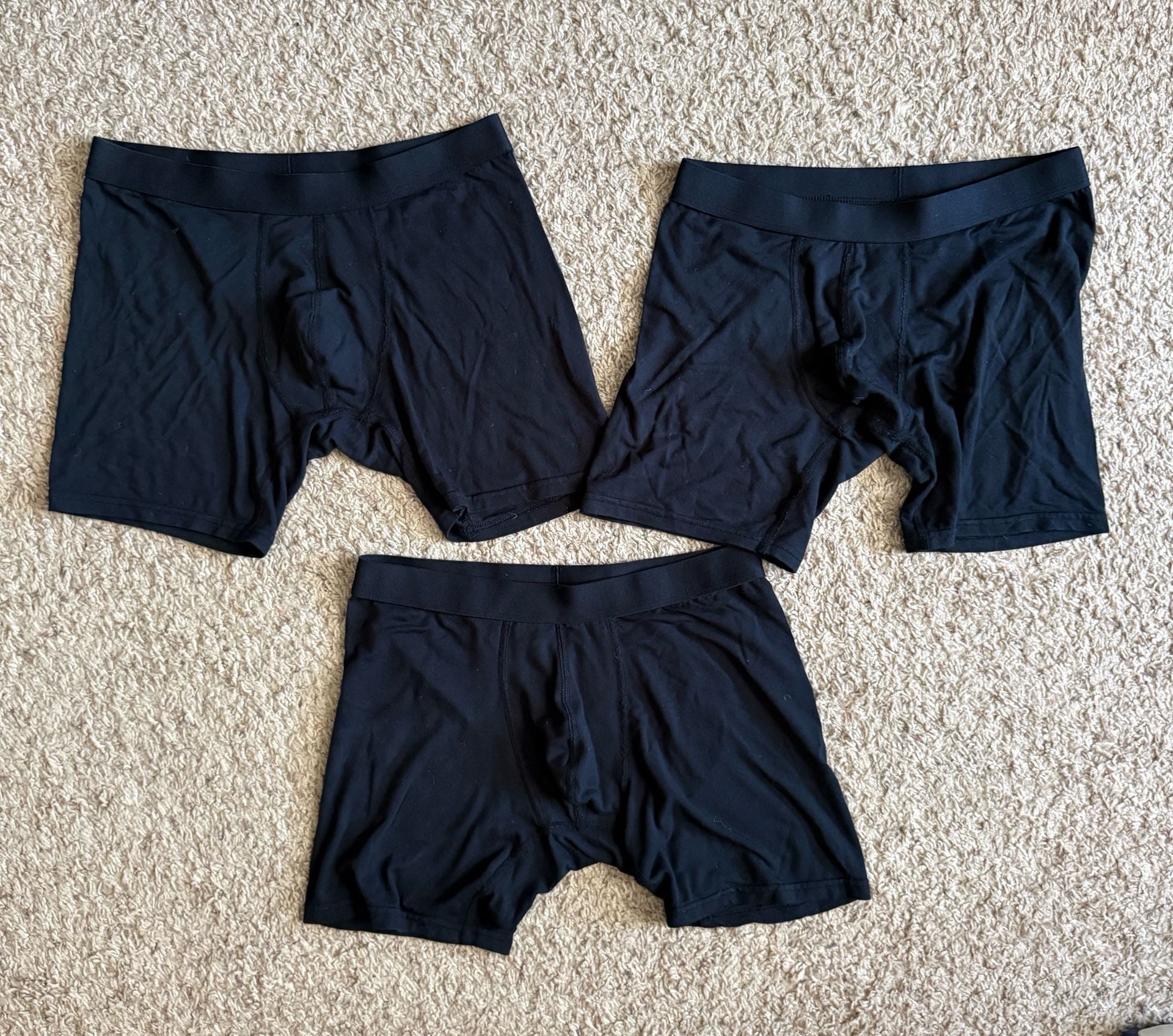 True Classic Men's Micromodal Boxer Briefs - 3 Pack - Black 1