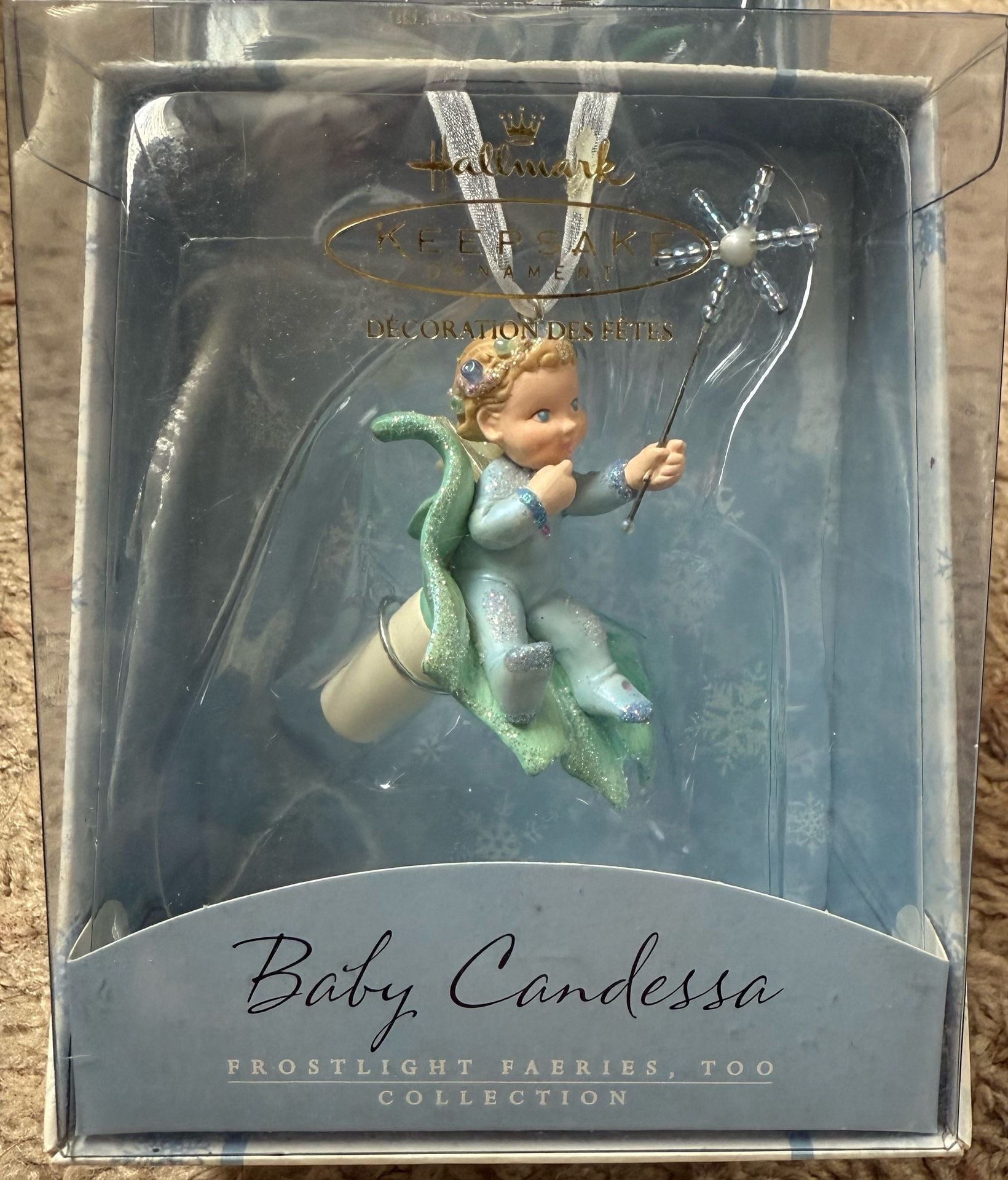 Hallmark Keepsake Ornament 4-Piece Set: Baby Delandra, Baby Candessa, Baby Estrella, and Baby Brilliana Frostlight Faeries 4