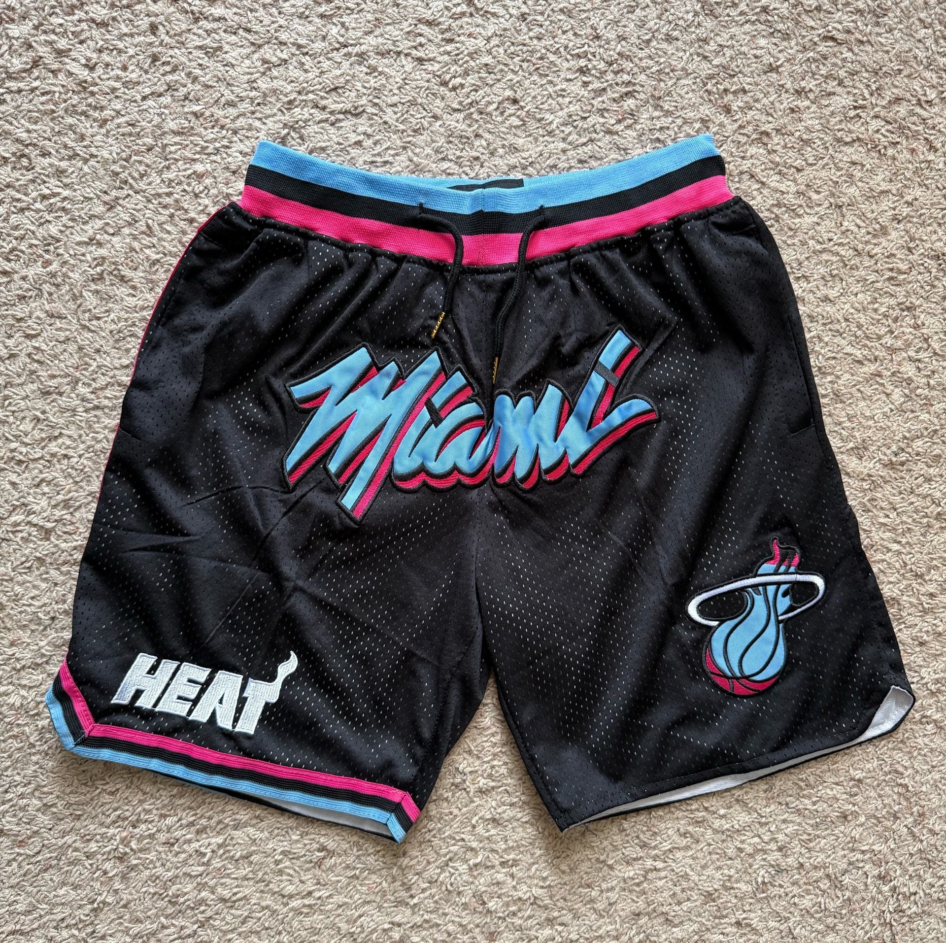 Just Don Miami Heat City Edition Black Basketball Shorts 2