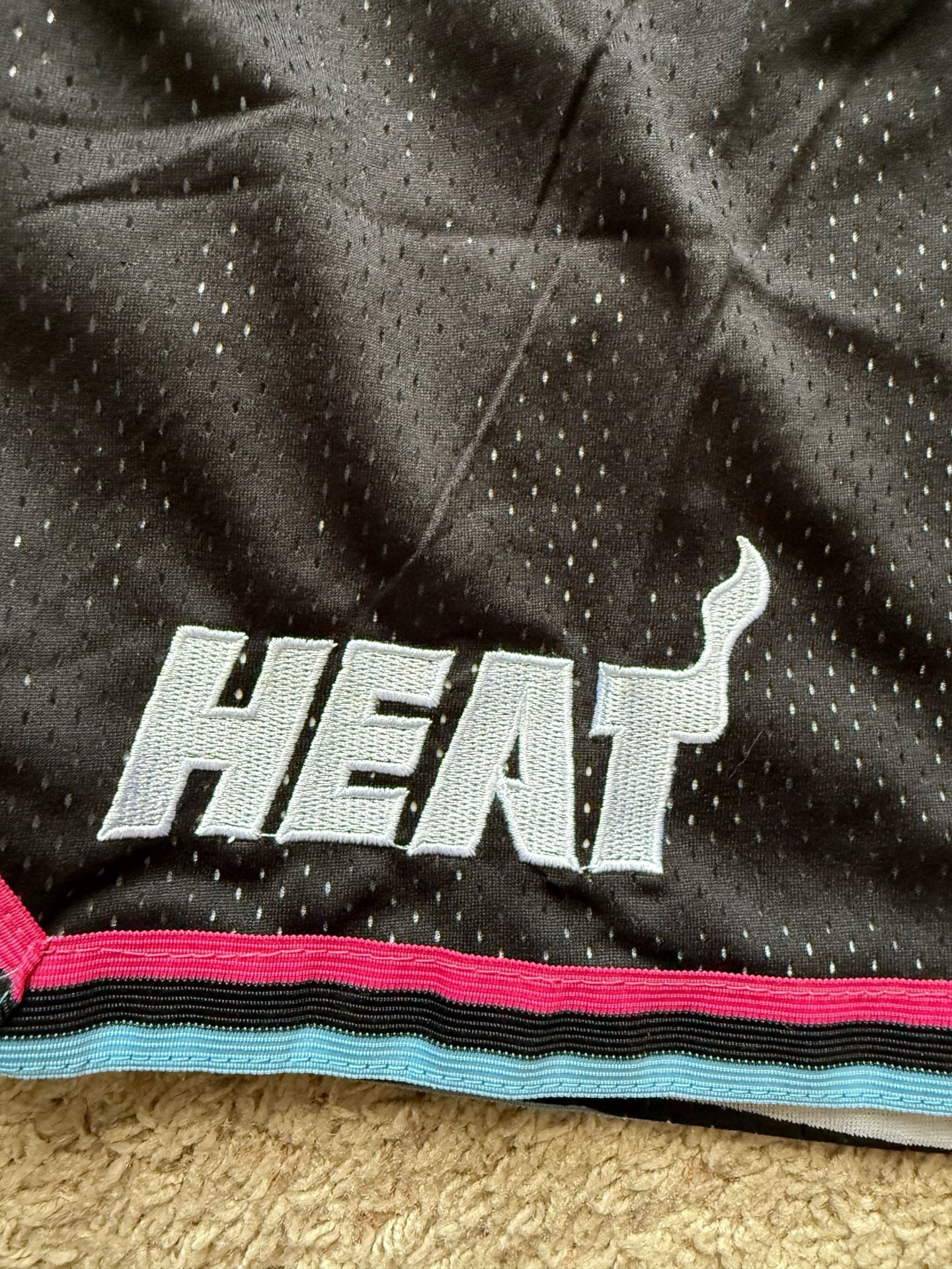 Just Don Miami Heat City Edition Black Basketball Shorts 3
