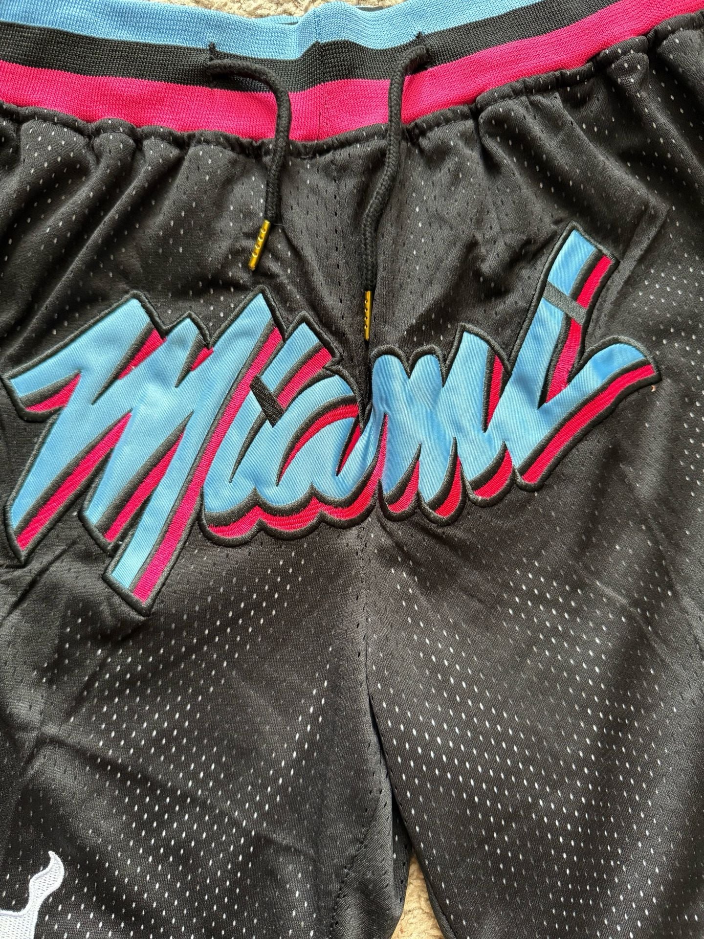 Just Don Miami Heat City Edition Black Basketball Shorts 4