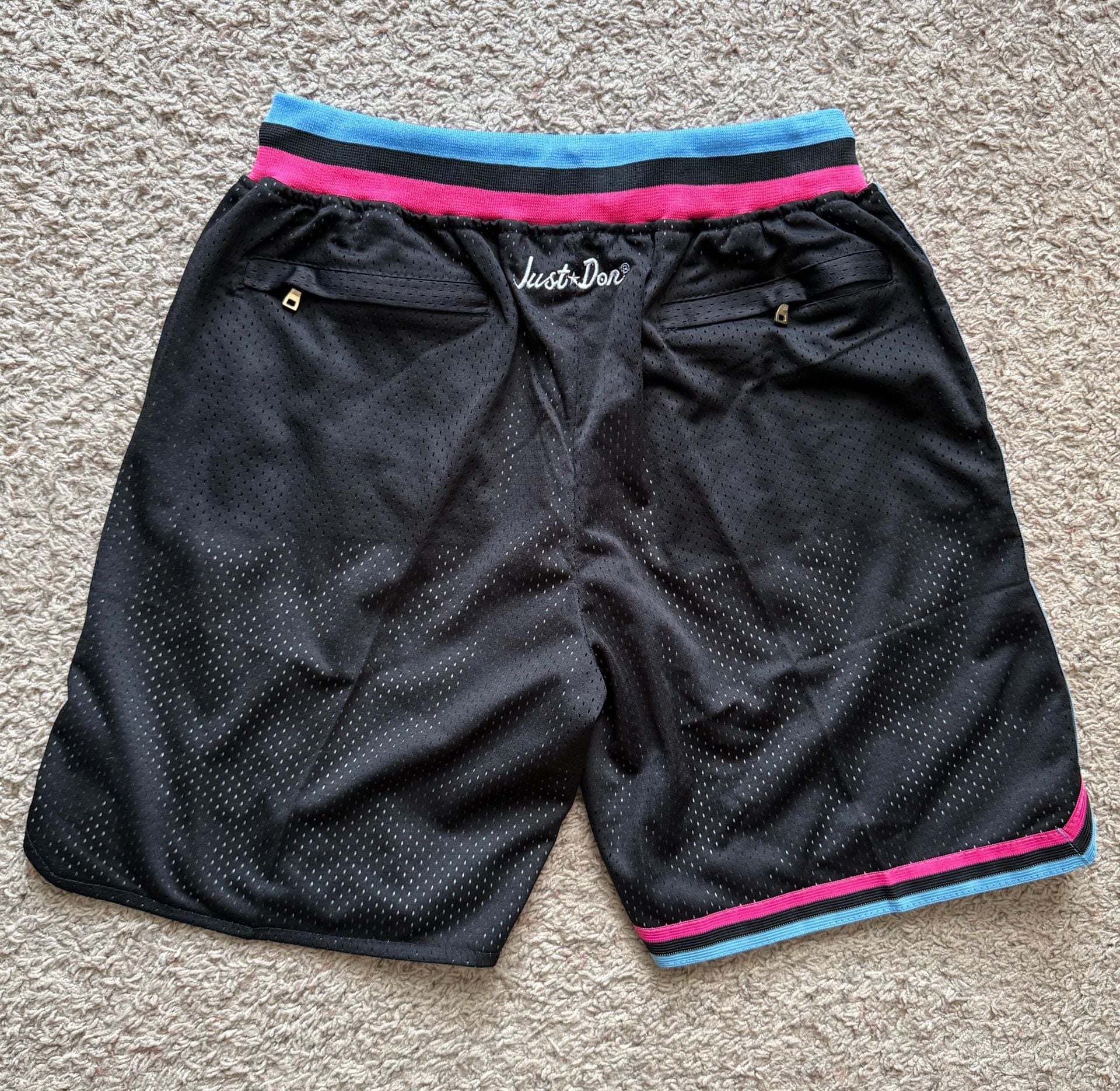 Just Don Miami Heat City Edition Black Basketball Shorts 7