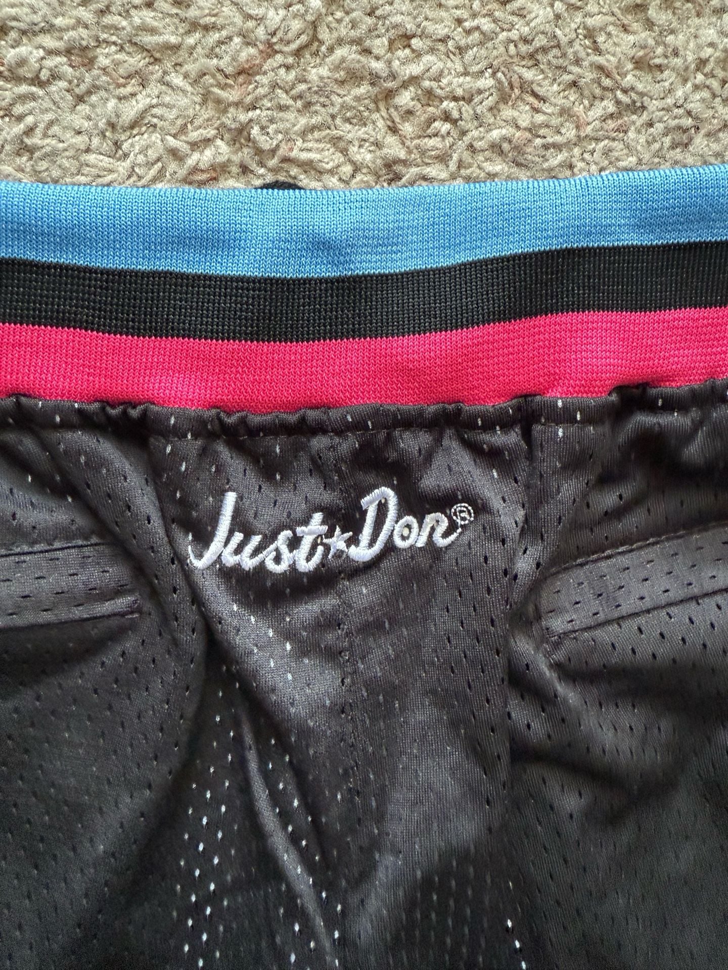 Just Don Miami Heat City Edition Black Basketball Shorts 8
