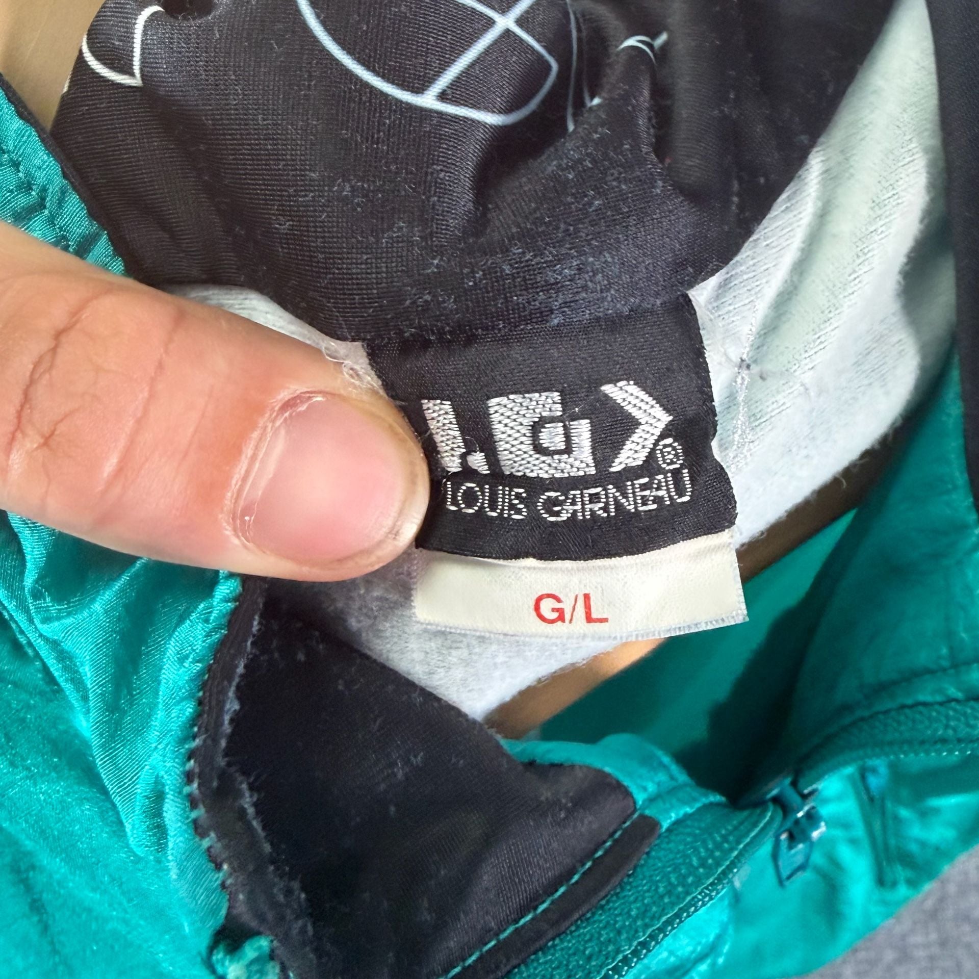 Louis Garneau Vintage Cycling Windbreaker Jacket Teal Purple 4