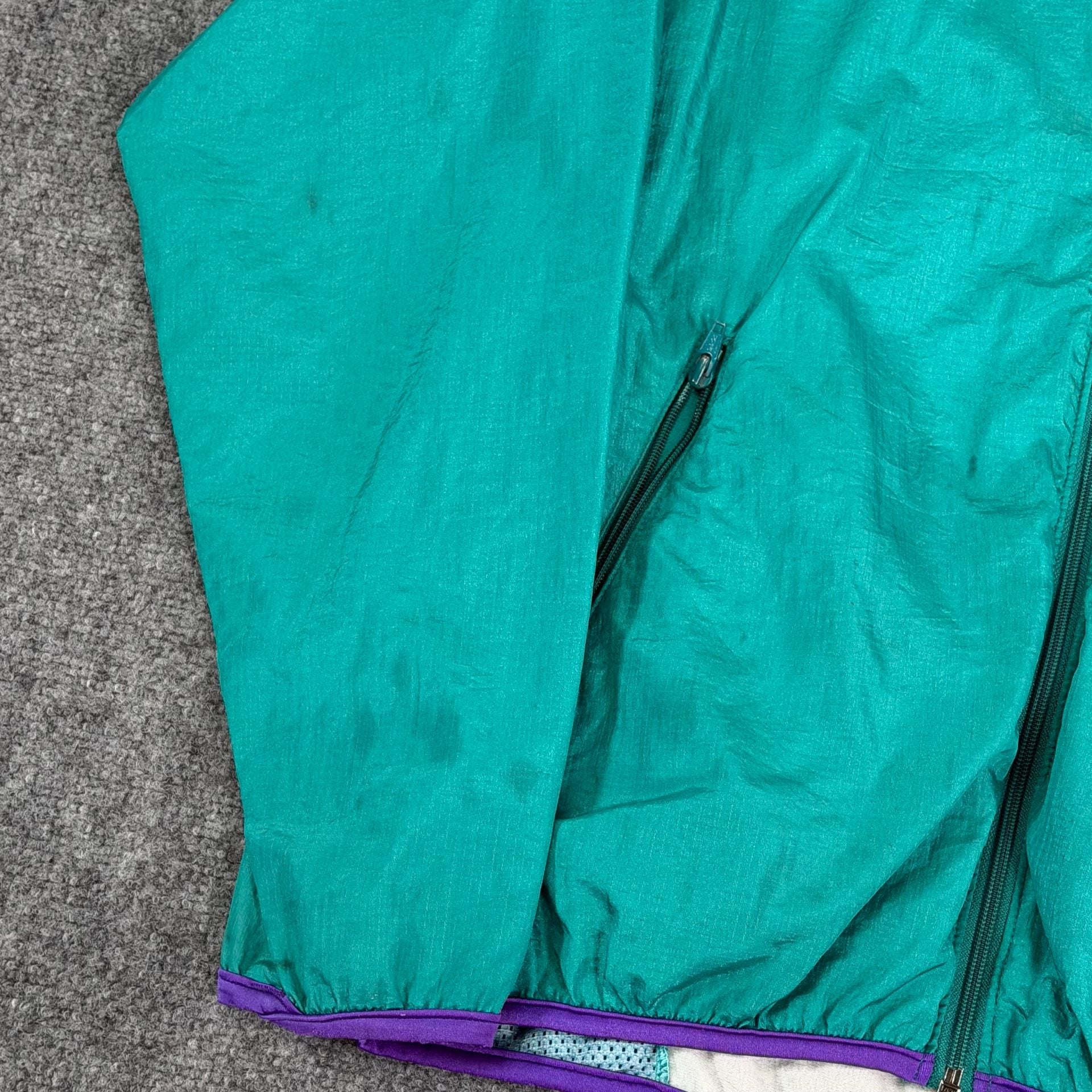 Louis Garneau Vintage Cycling Windbreaker Jacket Teal Purple 8
