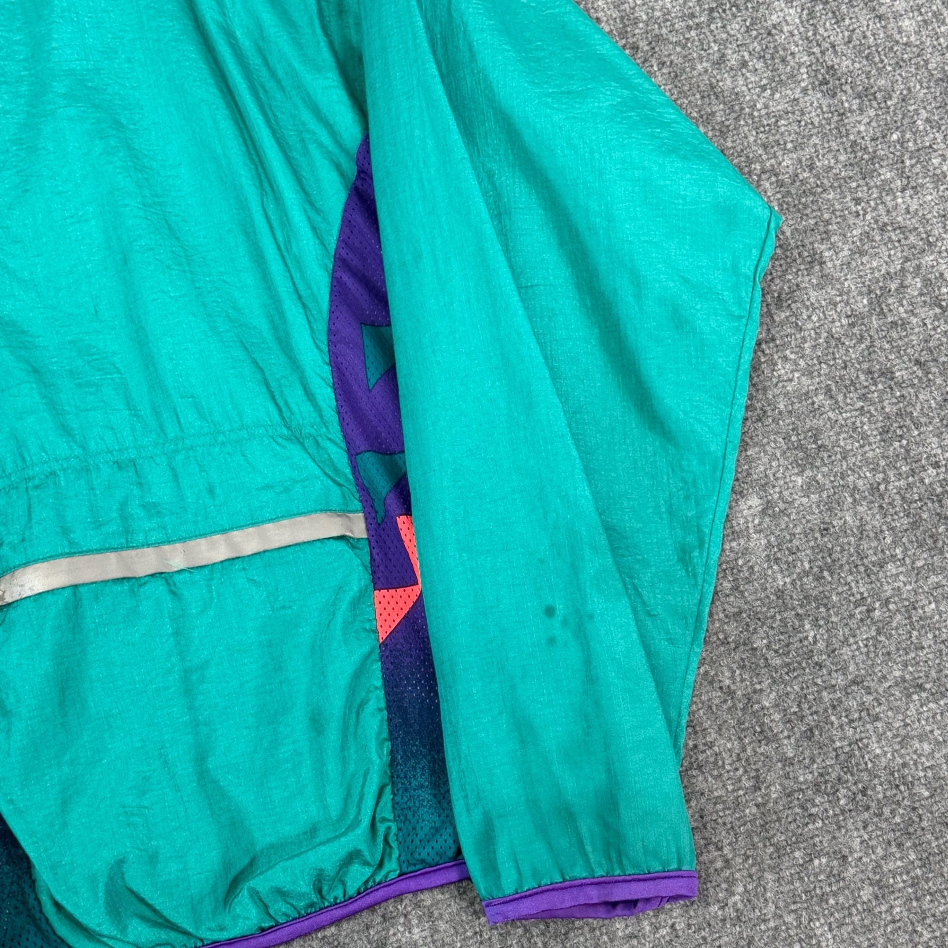 Louis Garneau Vintage Cycling Windbreaker Jacket Teal Purple 11